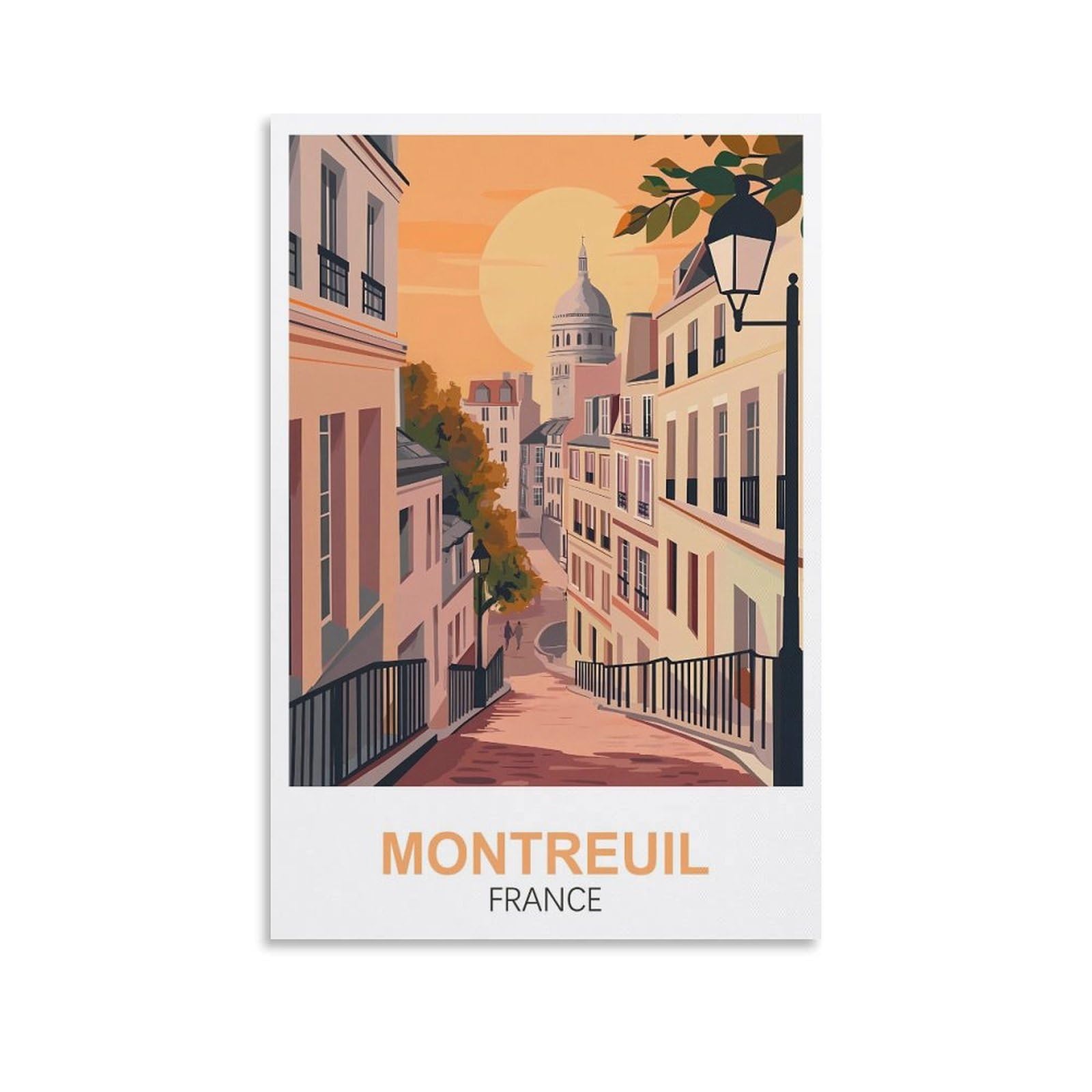 EZMLFA 5D Diamond Painting Kits for Adults,Montreuil France,Diamond Painting,Landscape Gem Art Kits Adult and Crafts Home Decor 40x40cm