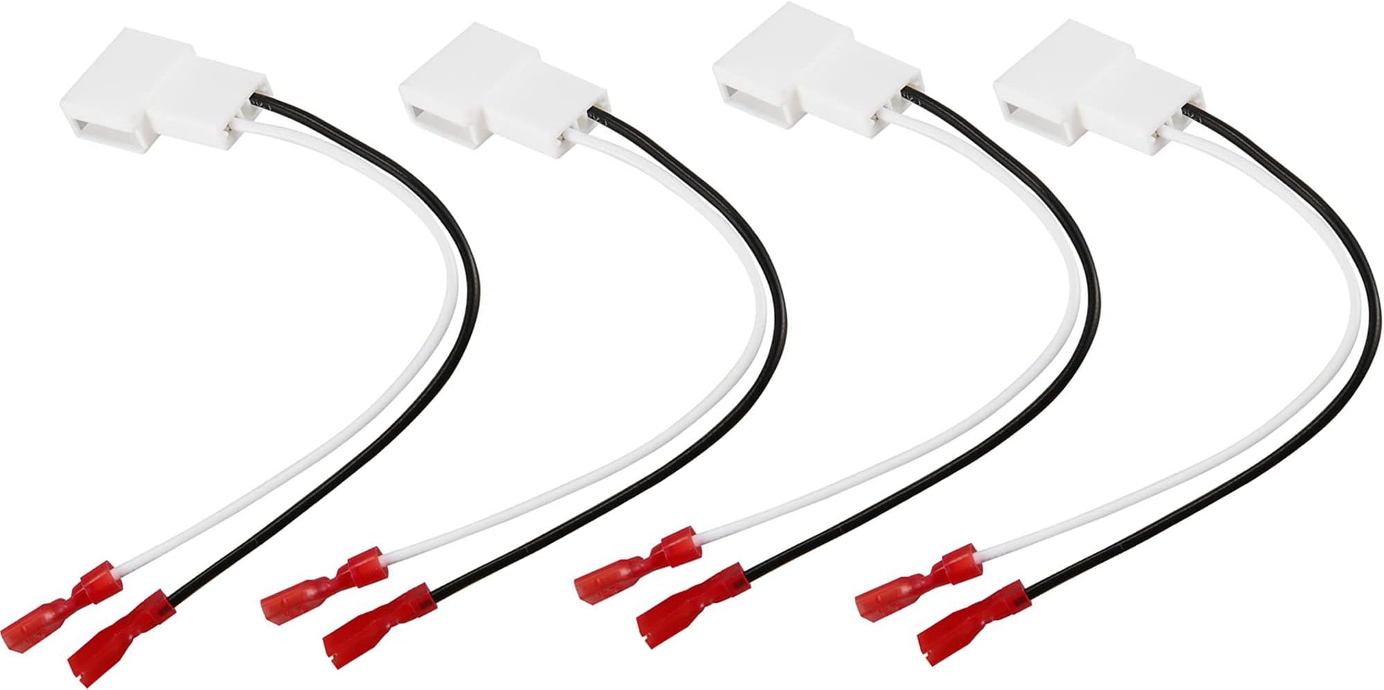 4 Pack 72-8104 Speaker Harness Adapter for Toyota, Compatible with Toyota Tacoma Tundra Camry Corolla 4Runner Scion Pontiac, White, Functional, Speaker Harness Adapter