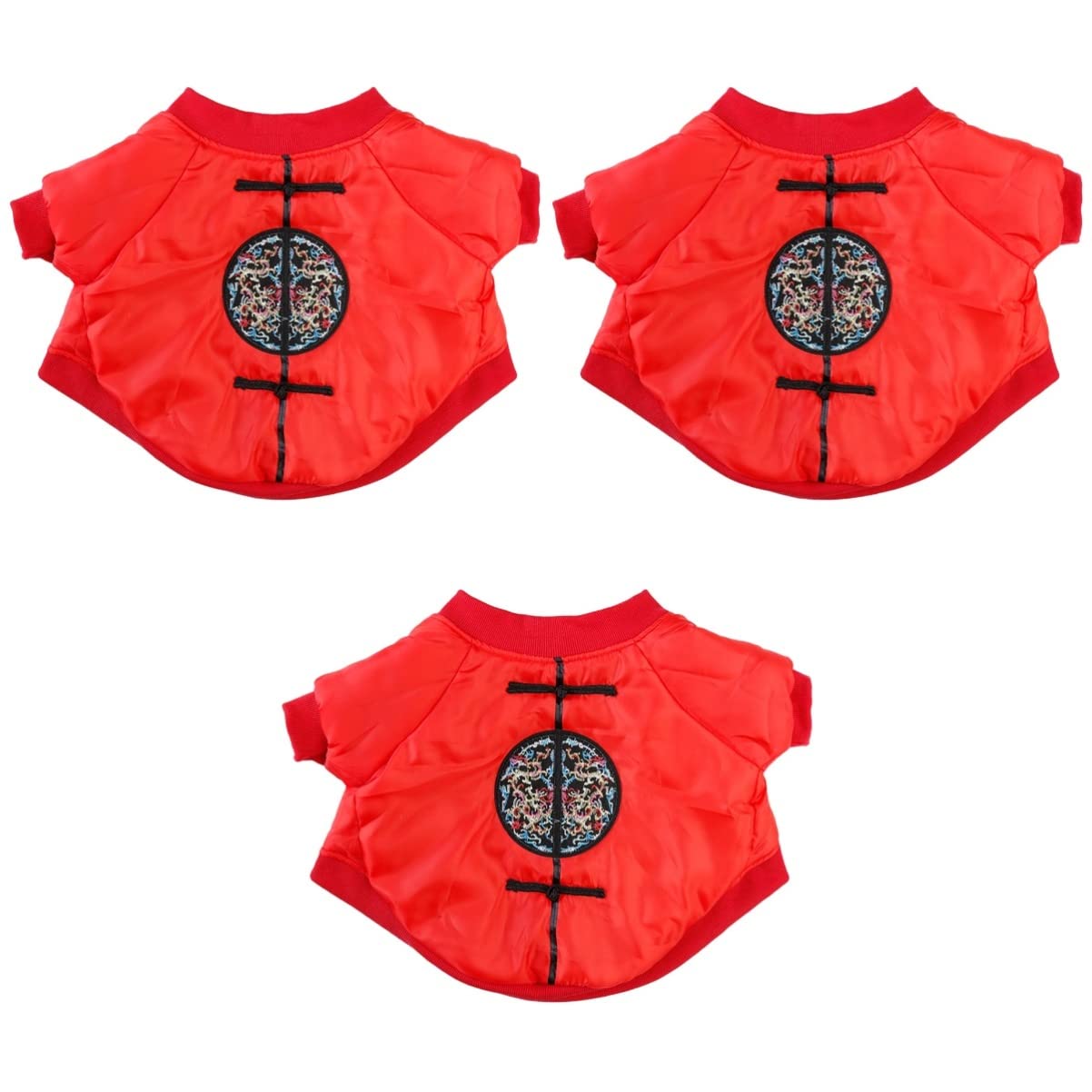 POPETPOP 3pezzi Costume Invernale Per Cani Con Design Creativo Abbigliamento Per Animali Domestici Stile Cinese Per Attività Outdoor e Uso Quotidiano Circonferenza Torace