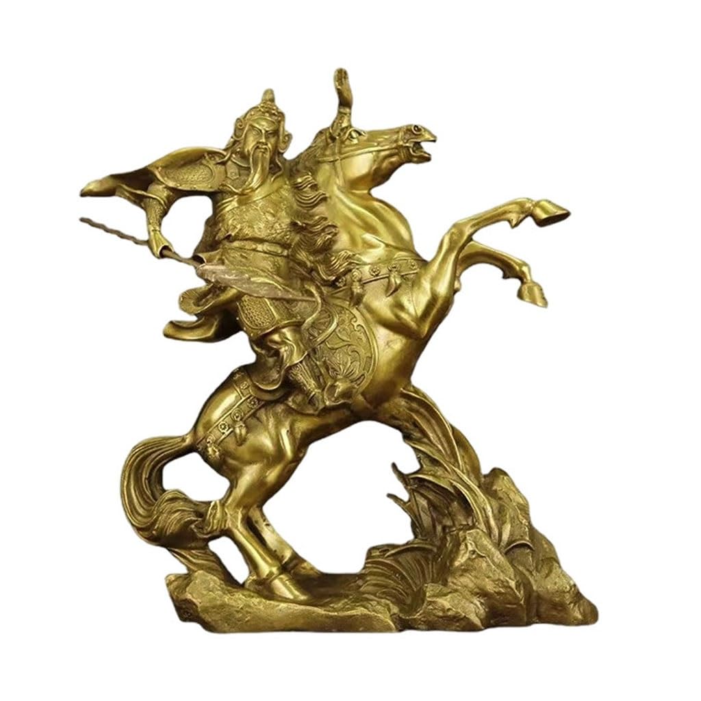 Statue Guan Gong en métal pour harmoniser la déco de bureau - 8