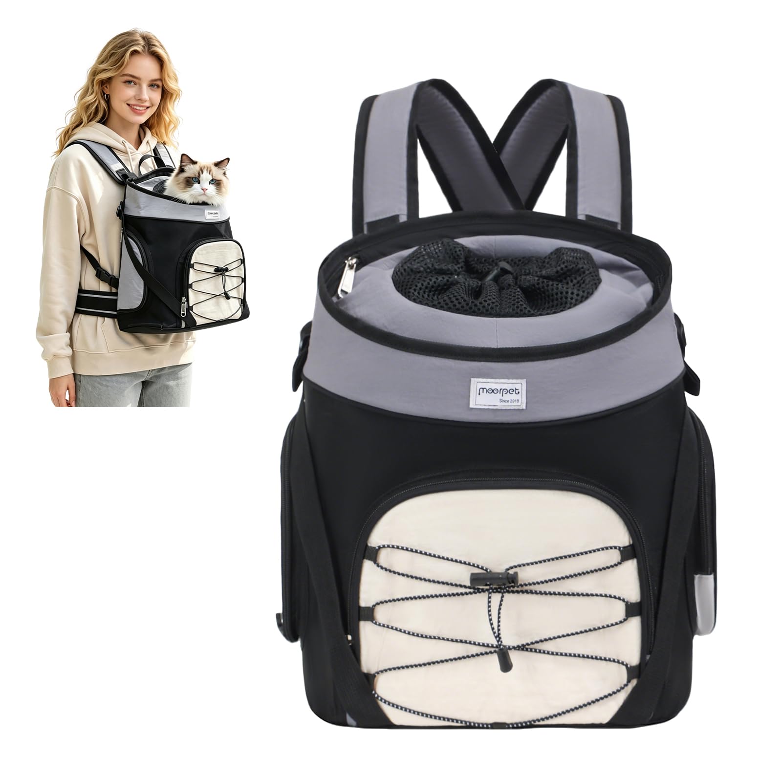 PETCUTE Mochila para Perros de hasta 7,5 kg,Transpirable Mochila Perros