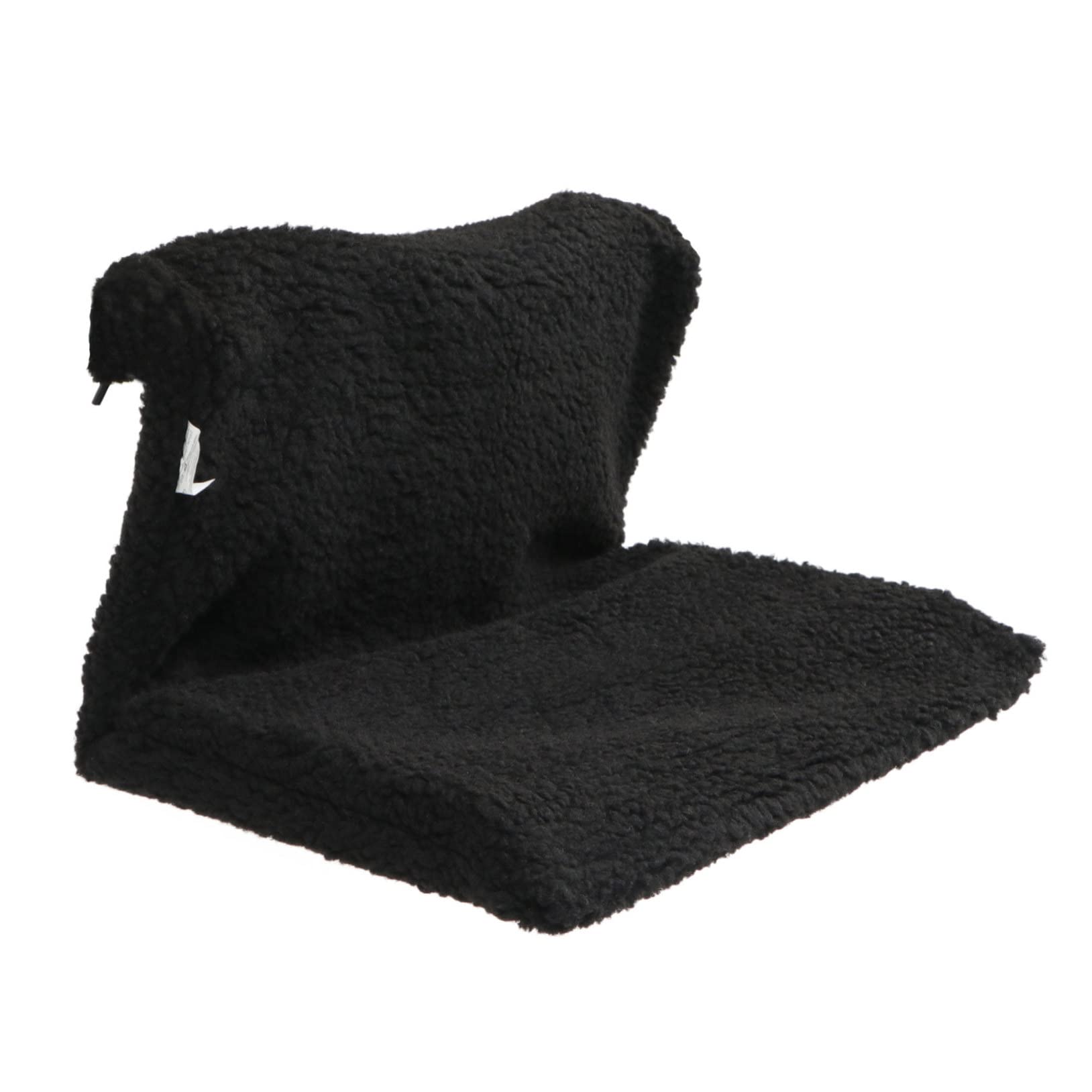 Lit radiateur suspendu chat HEMOTON en polaire noire et cadre fer