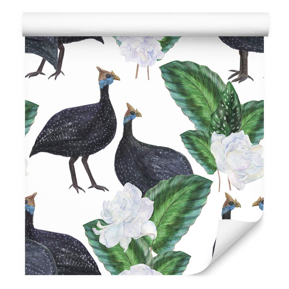 Muralo Papier Peint Auto-adhésif Exotique Plantes Feuilles - 10m x 50 cm