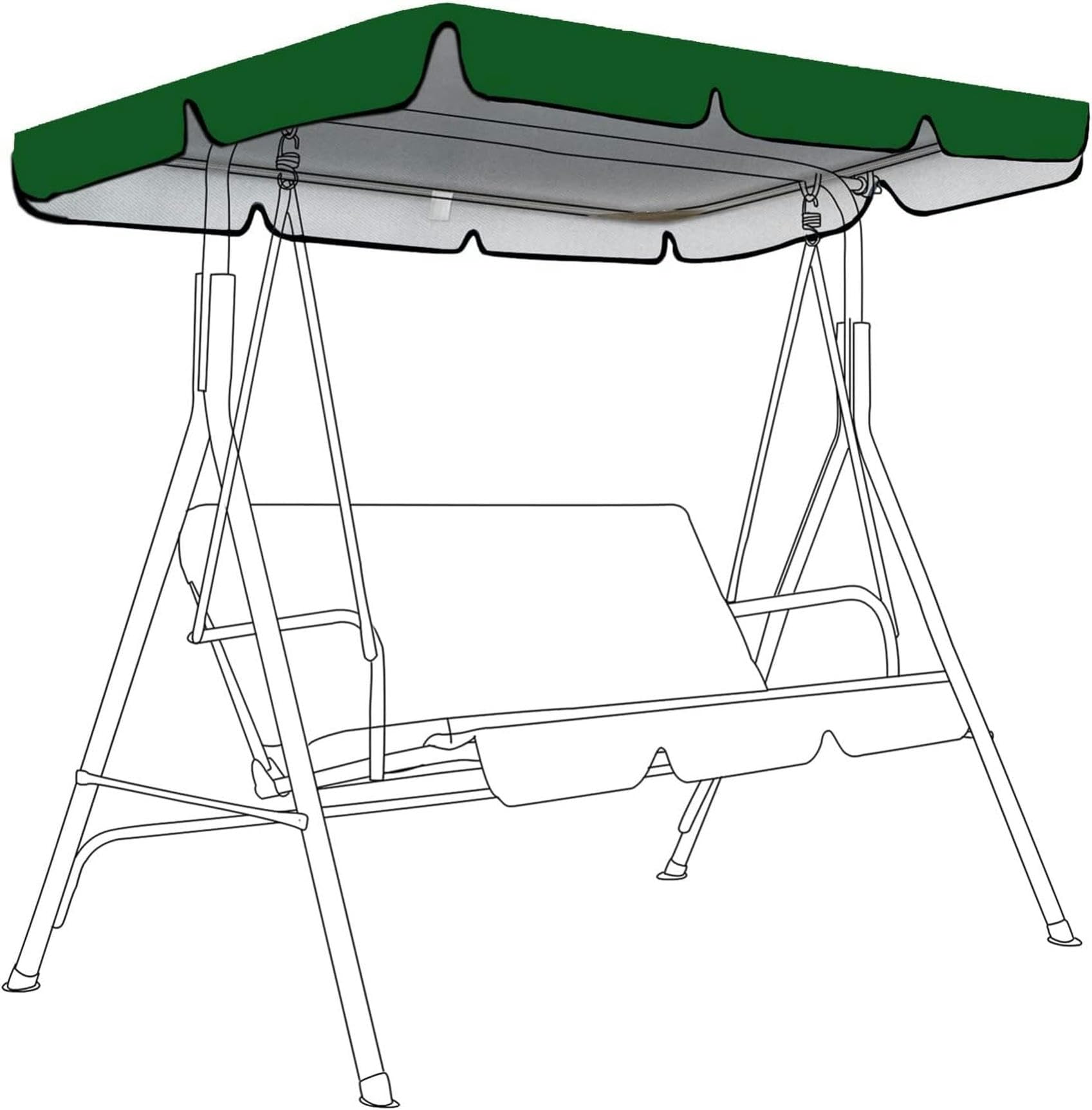 Evite filtraciones con el toldo de repuesto para columpio impermeable y anti rayos UV