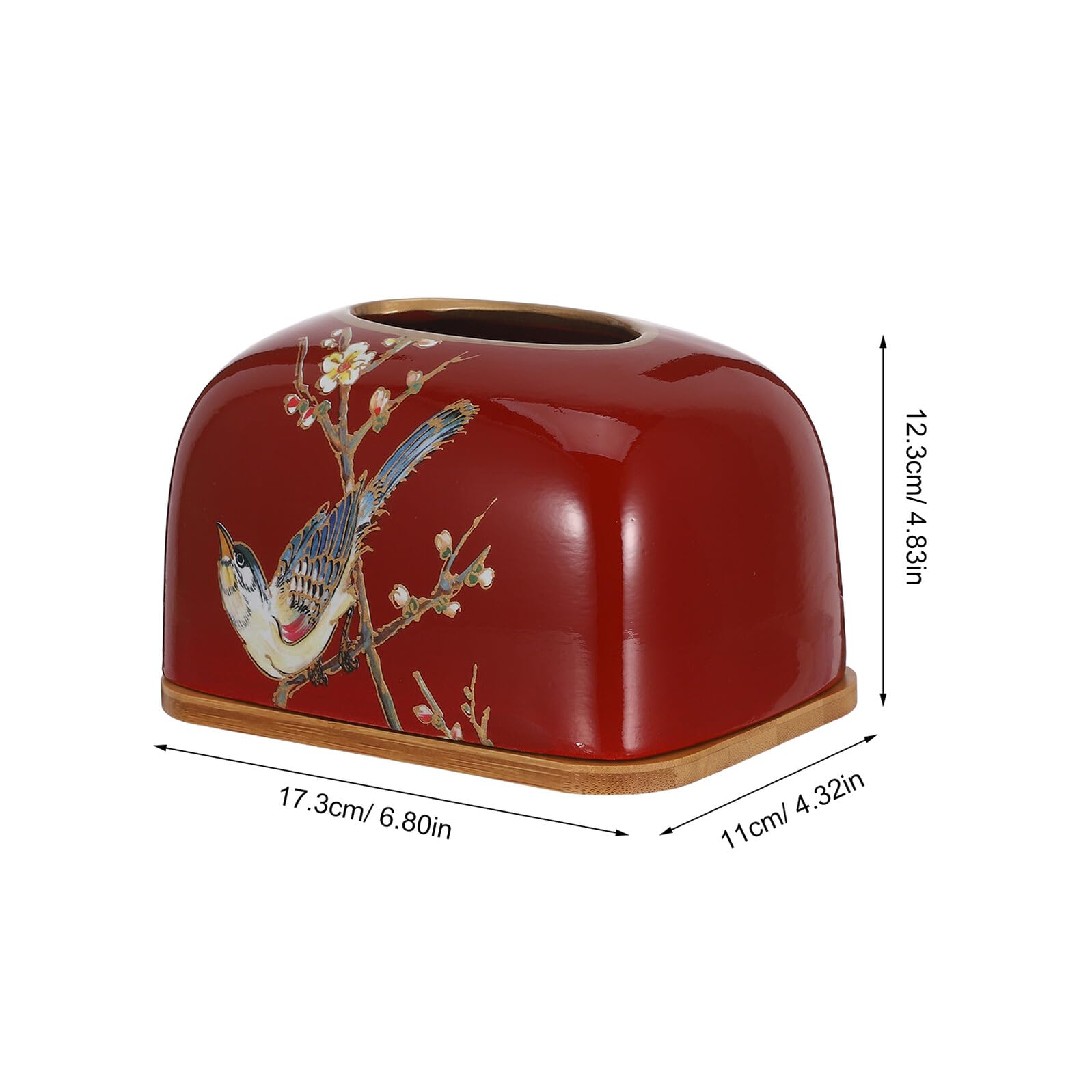 Barattolo in Ceramica Decorativo con Coperchio Scatola per Fazzoletti Cubo in Ceramica Contenitore per Fazzoletti per Piano di Lavoro Portafazzoletti Artistica per Ufficio