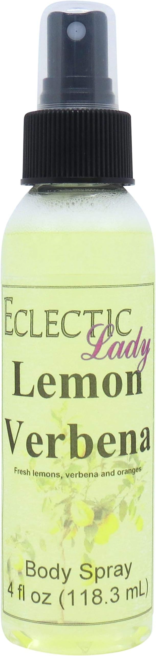 Eclectic Lady Lemon Verbena Body Spray, 4 ounces, Body Mist for Women with Clean, Light & Gentle Fragrance, Cologne with Soft, Subtle Aroma For Daily Use