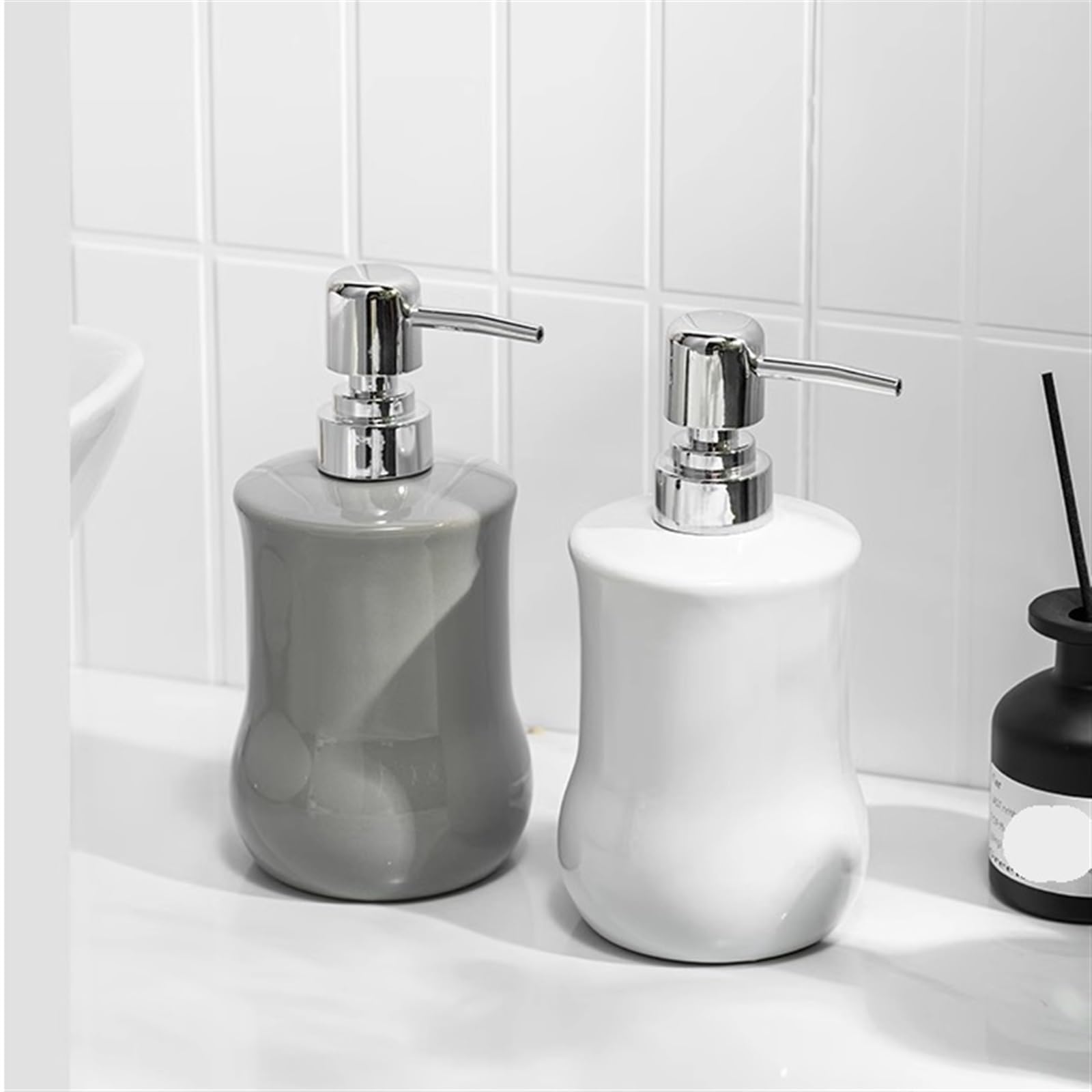 Distributore di sapone, distributore da cucina(Gris)