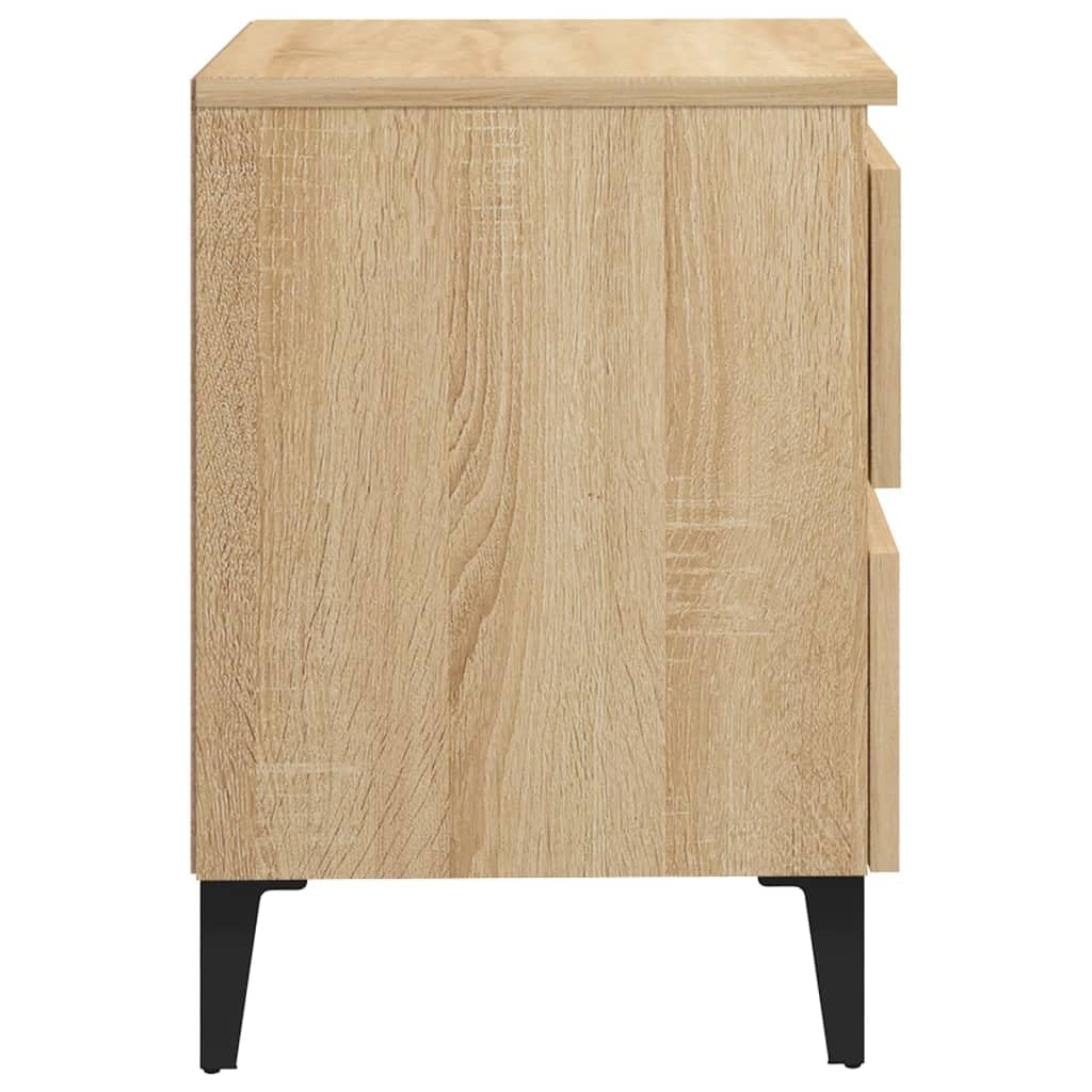 Home Outdoor AltroArmadi Letto 2 pz Rovere Sonoma 40x35x50 cm Legno Ingegnerizzato