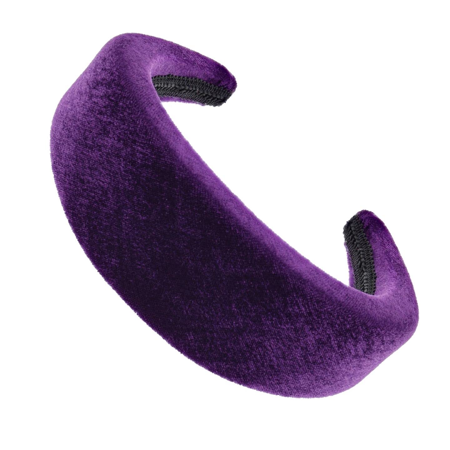 Topkids Accessories Diadema acolchada de terciopelo Alice Diadema para el cabello y niñas de los años 90, 80, 70, 60, boda, despedida de soltera, festival nupcial, (5 cm, morado)