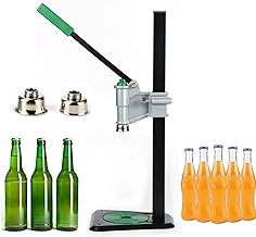 Manual Bottle Capper Tool, Adjustable Height Manual Beer Capping Machine, Heavy Duty Strong Metal Easy Action Bench Bottle Capper, for Homebrew Soft Drinks, Homebrew, Beverages