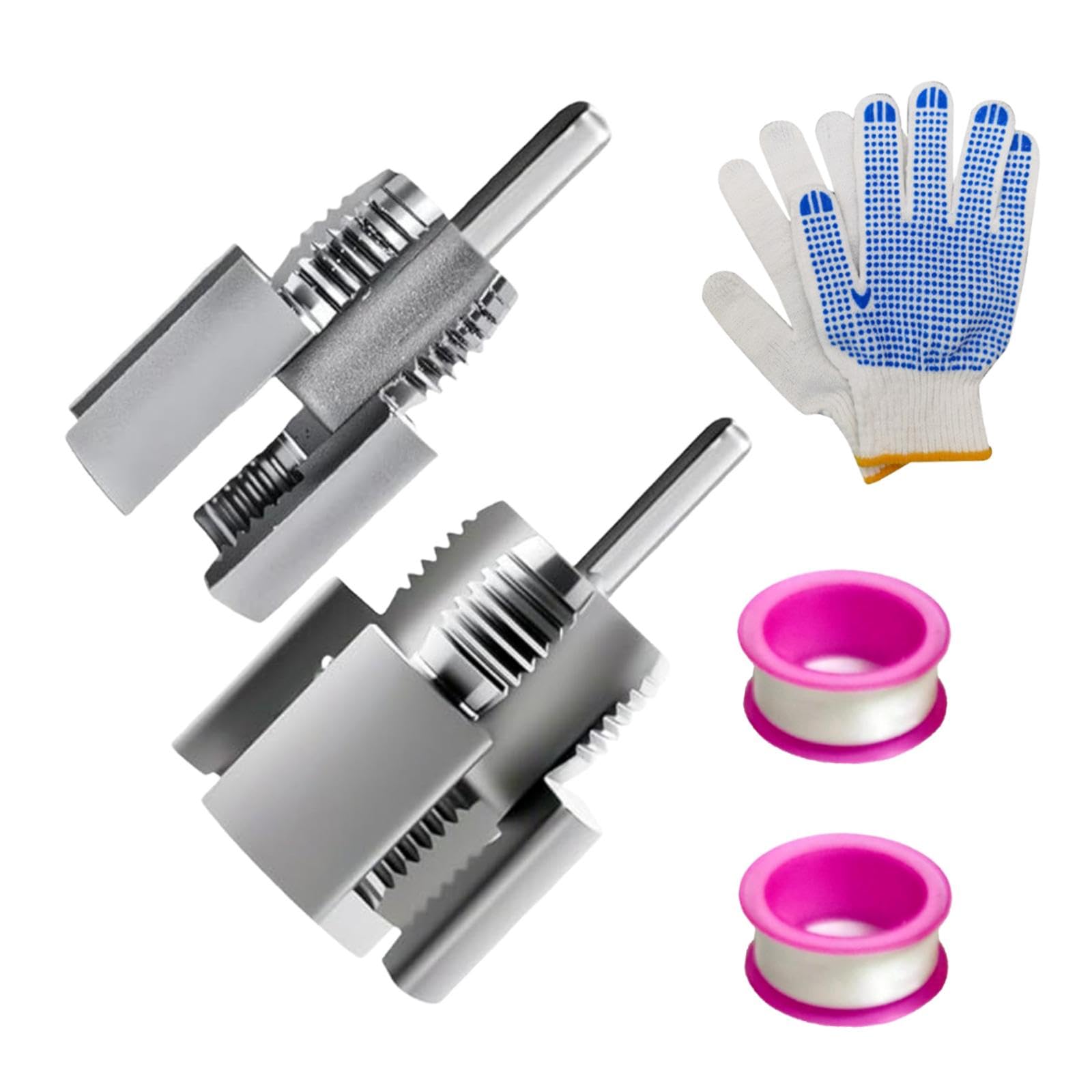 F Fityle 2x Roscadores de tubos Herramienta de roscado de tubos de 1/2'' 3/4'' Fácil de usar Suministros de precisión