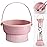 Makeup Brush Cleaner Mat 3 in 1 Silicone Makeup Brush Cleaner Bowl Cosmetic Brushes Cleaning Tool Organizer for Storage and Air Drying (Pink)