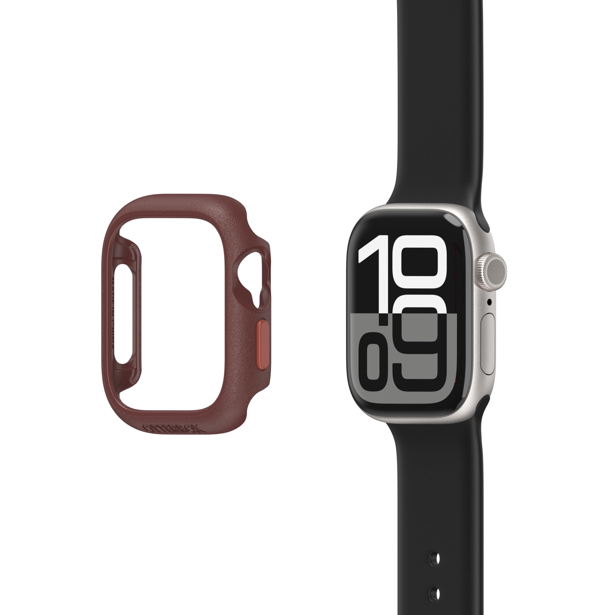 Watch Bumper OtterBox do Apple Watch Series 11/10-42mm, odporne na wstrząsy, odporne na upadki, smukłe etui ochronne na zegarek Apple Watch, chroni wyświetlacz i krawędzie, Brązowe