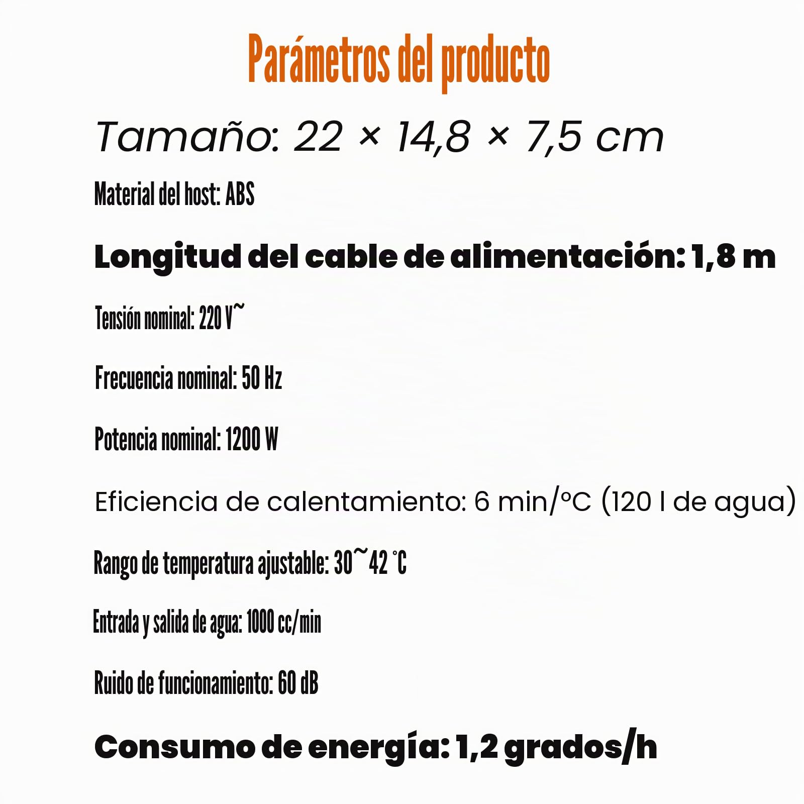 Calentador de bañera, Calentador de Agua con Control de Temperatura Constante, Calentador termostato de baño, para Cubos, bañeras, Piscinas pequeñas, jacuzzis, para los Amantes del baño