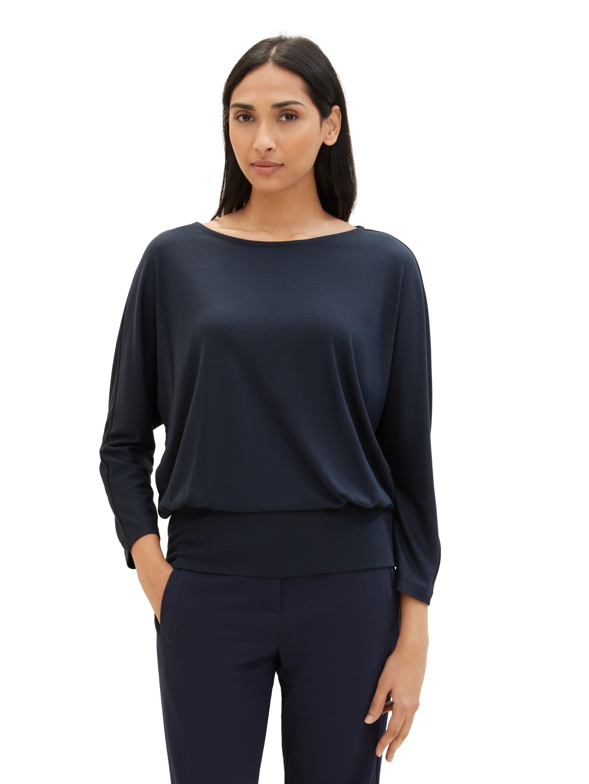 TOM TAILOR Women's 1040572 T-Shirt, 10668-Sky Captain Blue, XXS