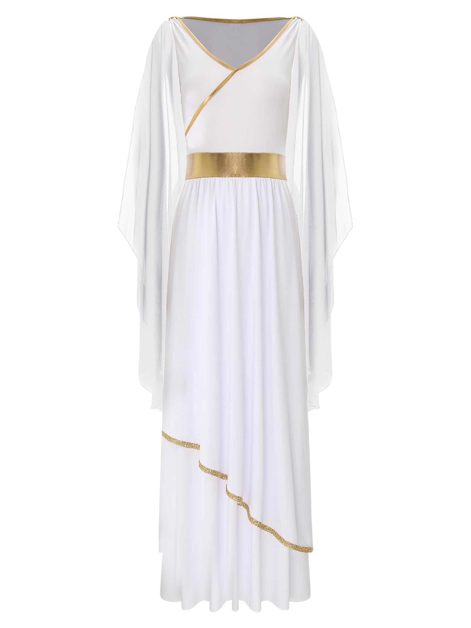Costume de déesse grecque pour femme - Robe grecque blanche antique - Robe romaine - Pour fête à thème, spectacle et danse
