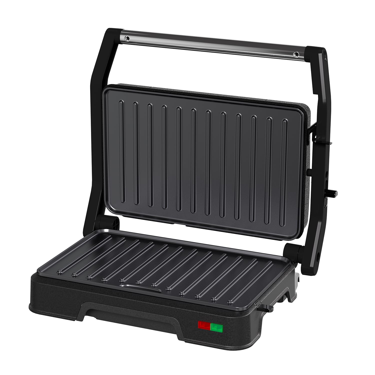 Sandwichera de contacto 2 en 1 Panini Grill 850 W Sandwichera con placas antiadherentes 180 grados plegable para paninis tostadas verduras carne