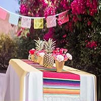 Vista 9 de Table Runner Mexican Handwoven Cotton Serape for Party Wedding and Home Decorations,14x108Inch, Long (1, 14x108/Purple)