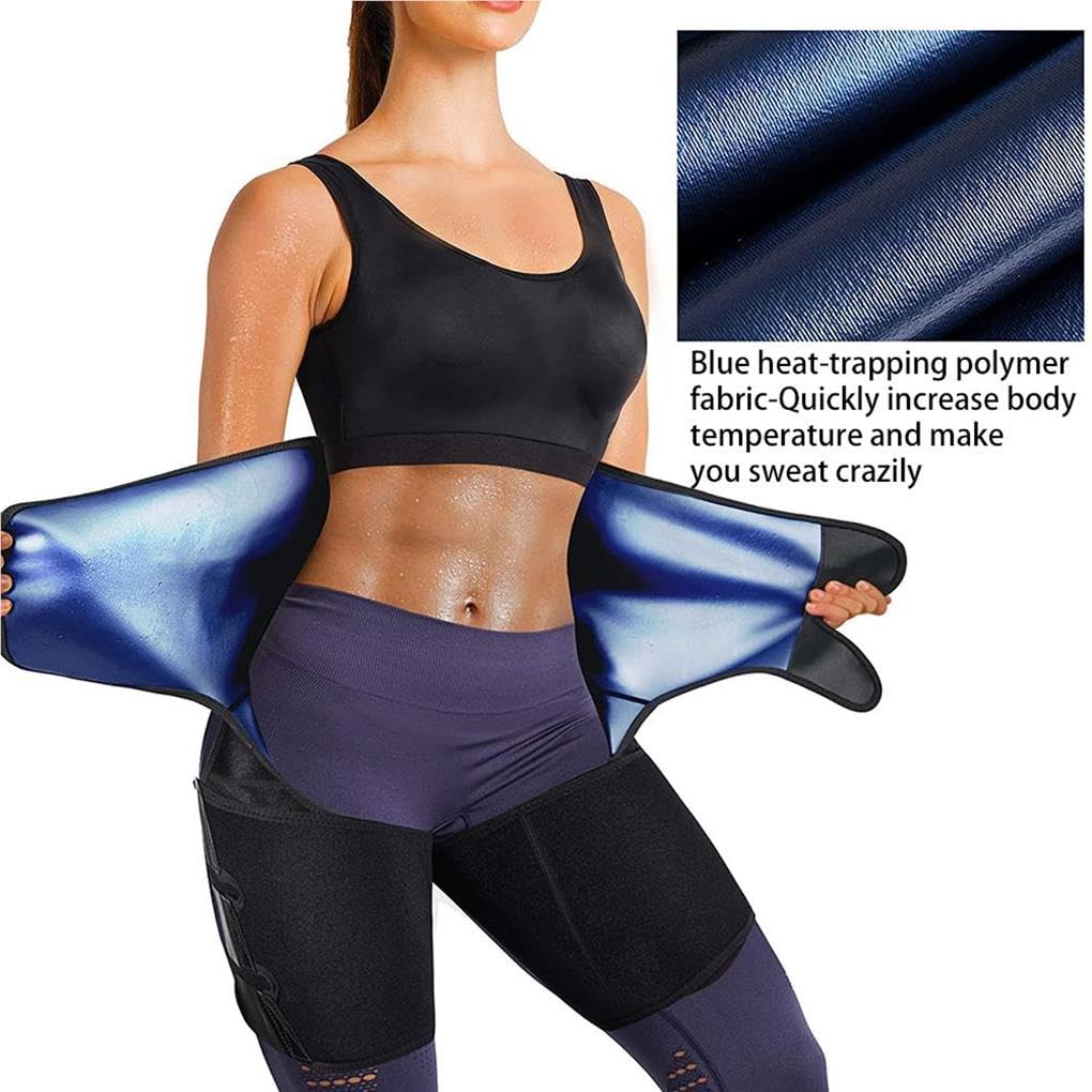 Geardeangloow Ceinture de sudation 4 en 1 pour sauna, ceinture amincissante avec rehausseur de fesses, ceinture d'entraînement réglable, respirante, amincissante, style 1