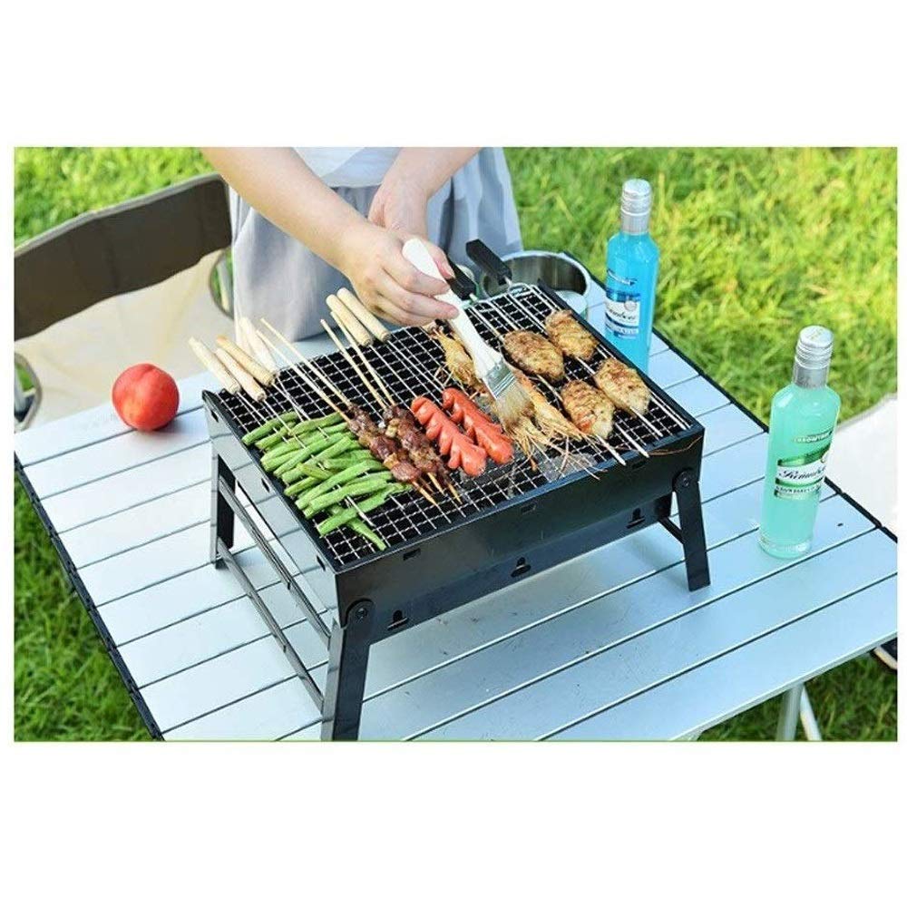 Przenośny grill węglowy ze stali nierdzewnej, składany, łatwy w montażu i demontażu, prosta obsługa,Grill ogrodowy