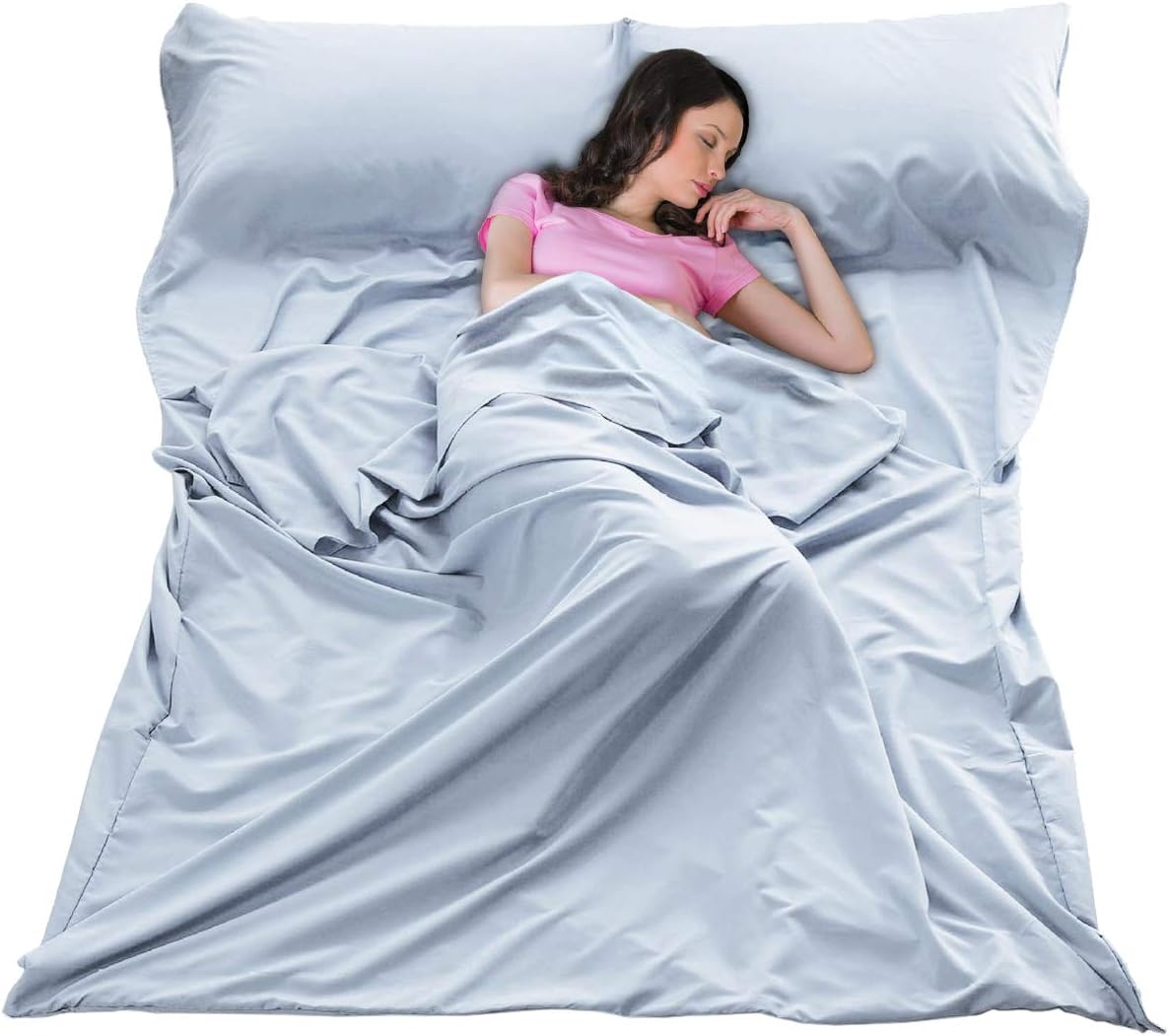 Sleeping Bag Liner Ultralight Travel Sheet Dirt-Proof Camping Sheets Compact Hotel Sleeping-Sack for Outdoor Backpacking Hiking