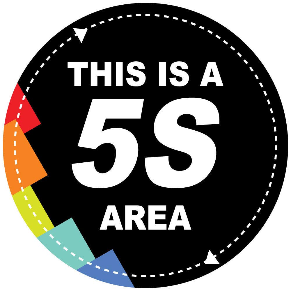 This is A 5S Area Black Sticker Decal 8"