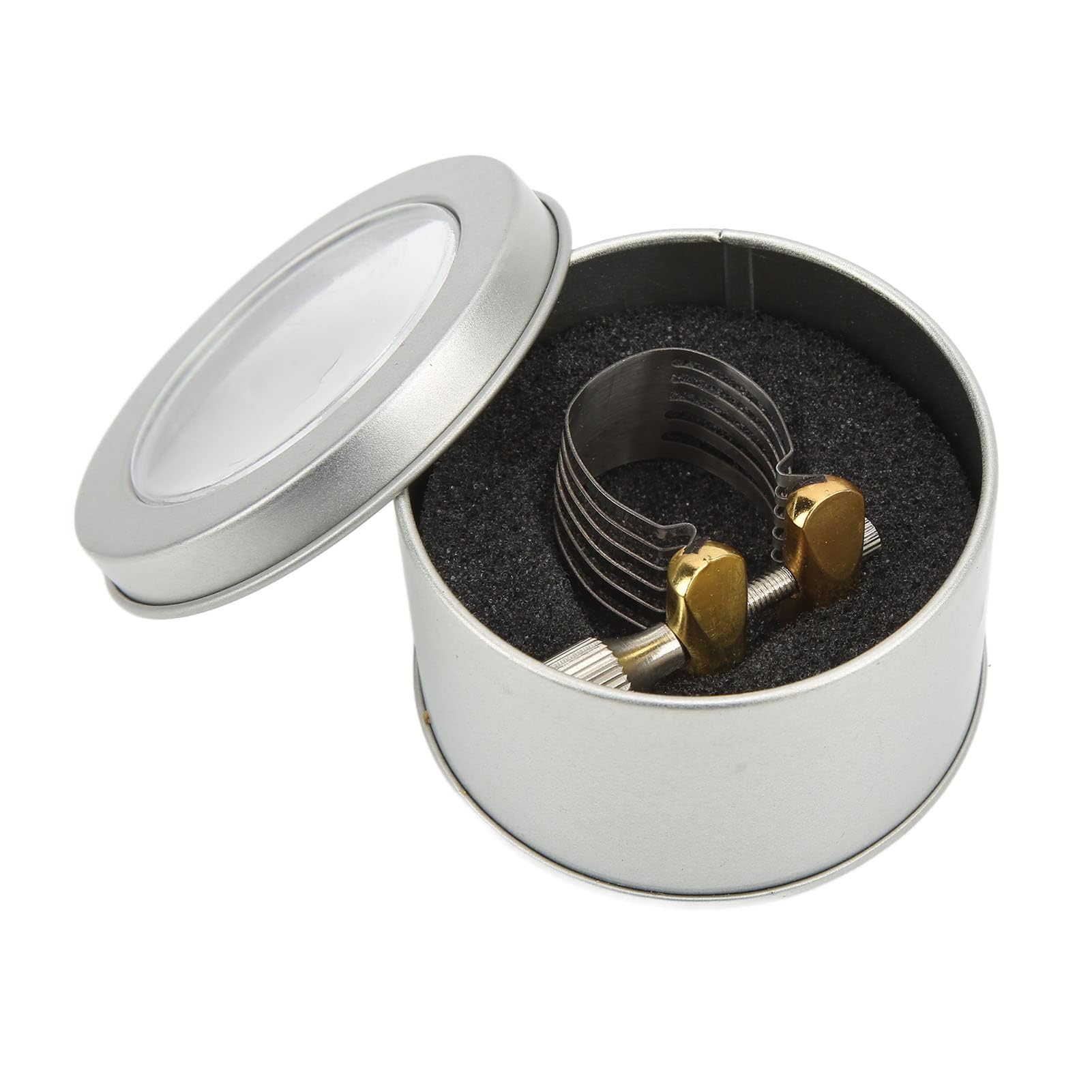 Clip Para Boquilla De Saxofón, Ligadura Para Boquilla De Saxofón Soprano Soporte Para Ligadura De Boquilla De Saxofón De Acero Inoxidable Con Caja De Almacenamiento Para Amantes Del Saxofón