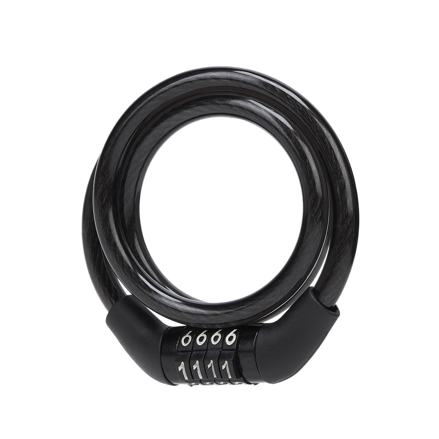 Boldfit Cycle Lock 4-Digit Combination Cycle Locks for Bicycle Helmet Lock for Mens Bike Advance High Security Multipurpose Locking for Bike, Bicycle, Helmet Anti Theft Protection Wire Locks - Black