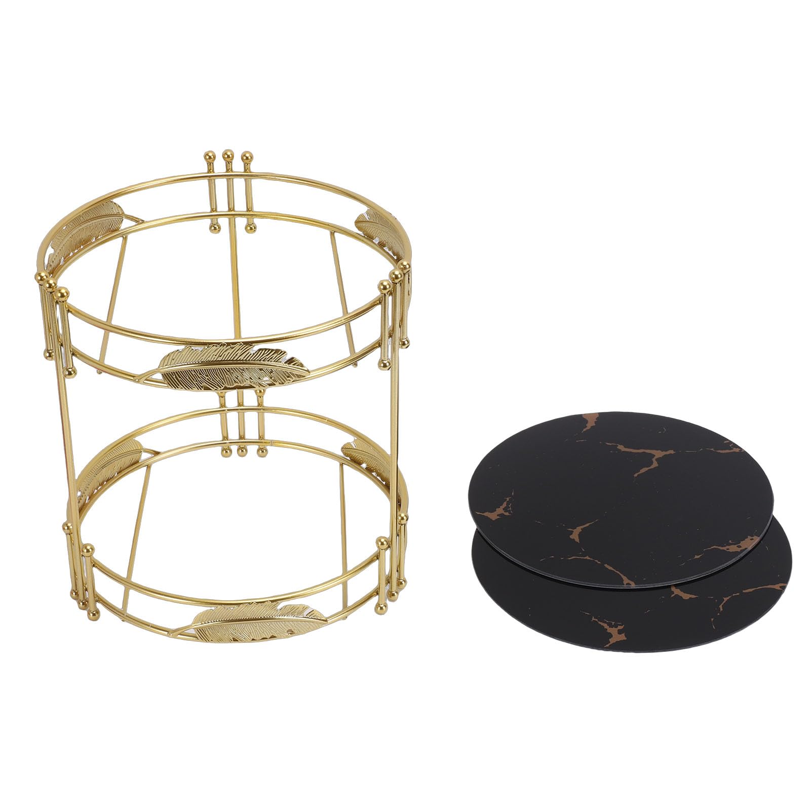 2-stufiger Make-up-Organizer für die Badezimmerarbeitsplatte, Aufbewahrungsorganisator für die Kosmetiktheke und Hautpflege, Parfüm-Make-up-Regal mit Schmuckständer, Ideal für Kommode und