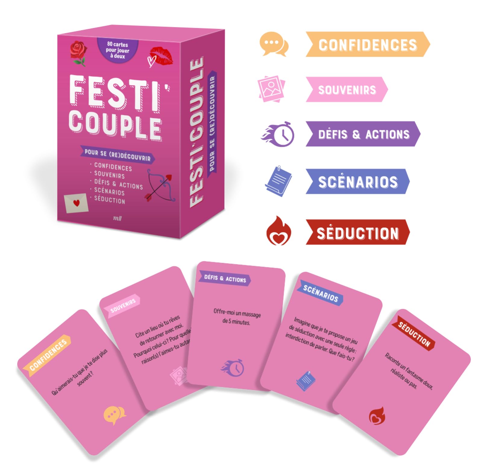 Festi'Couple - Pour se (re)découvrir: 80 cartes pour jouer à deux