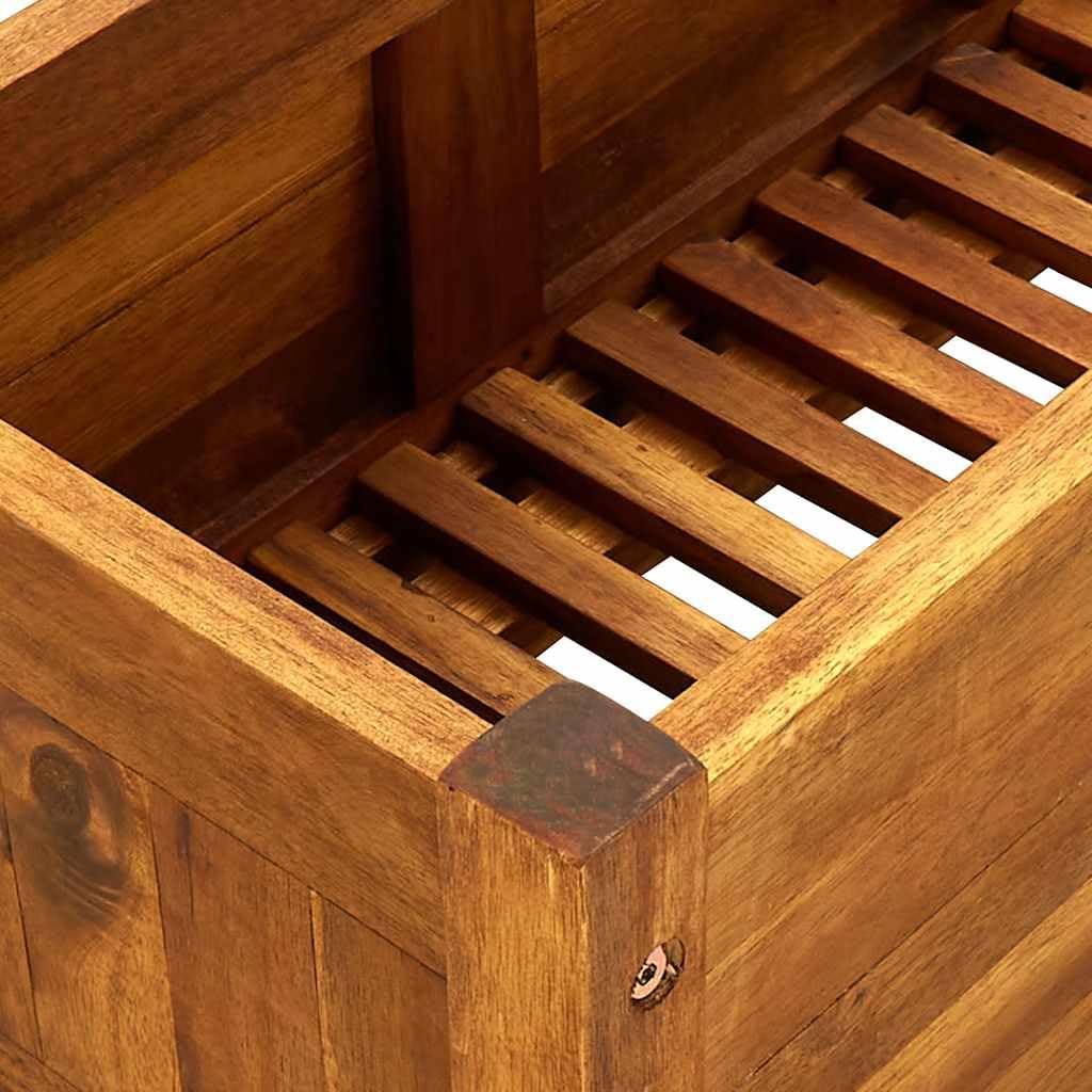 vidaXL Letto Rialzato da Giardino Marrone Vaso Fioriera Cassetta Piante Giardinaggio Portafiori Aperto Fioriera Balcone Terrazzi Legno Acacia