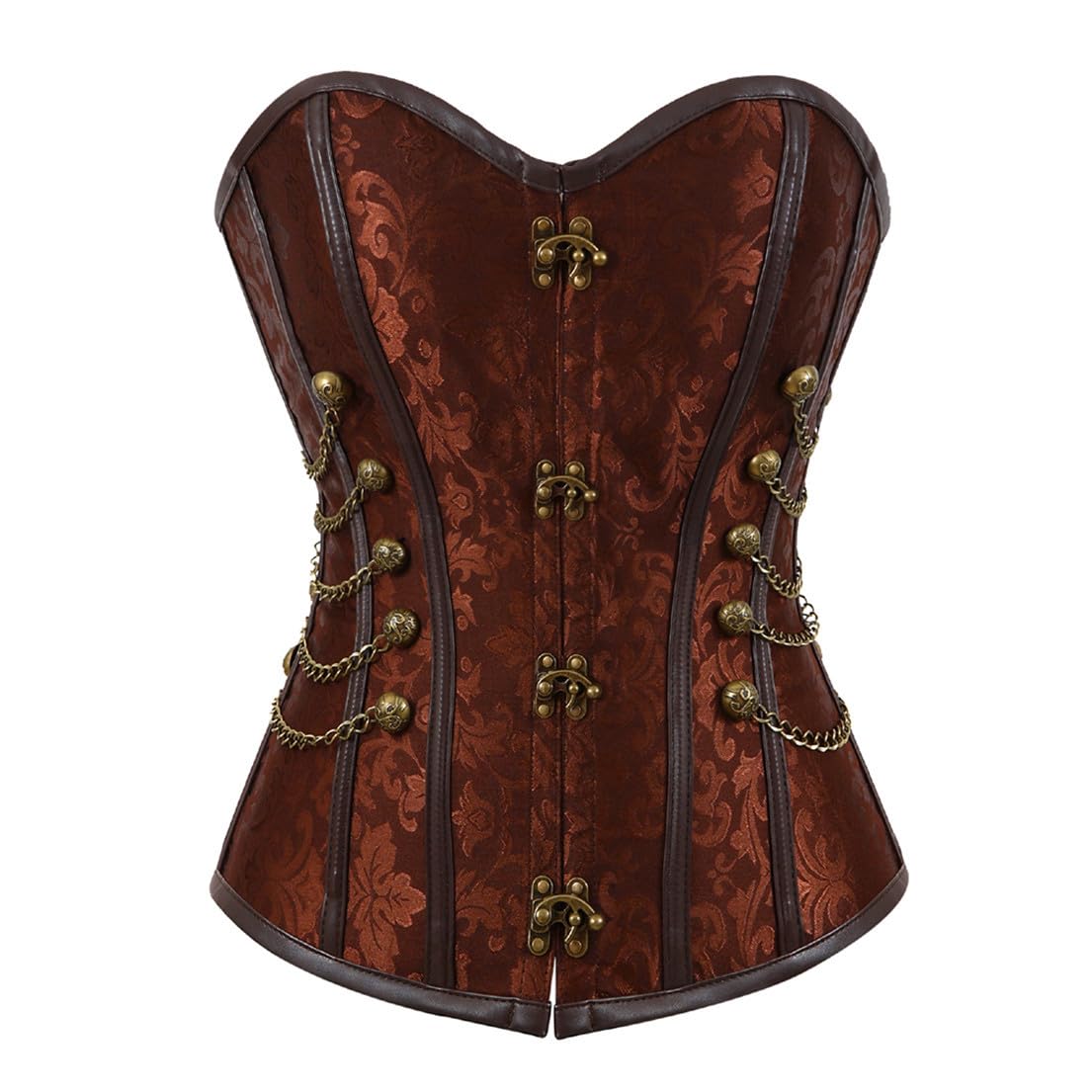 frawirshau Women's Gothic Steampunk Corset Bustier Waist Cincher Underbust Corset Vest Tank Top