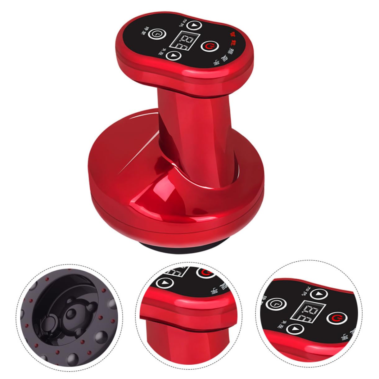Healeved Strumento Elettronico di Grattaggio per Automassaggio Terapia Termica e Funzione Drenante, Materiale Abs, Set per Rilassamento e Linfodrenaggio