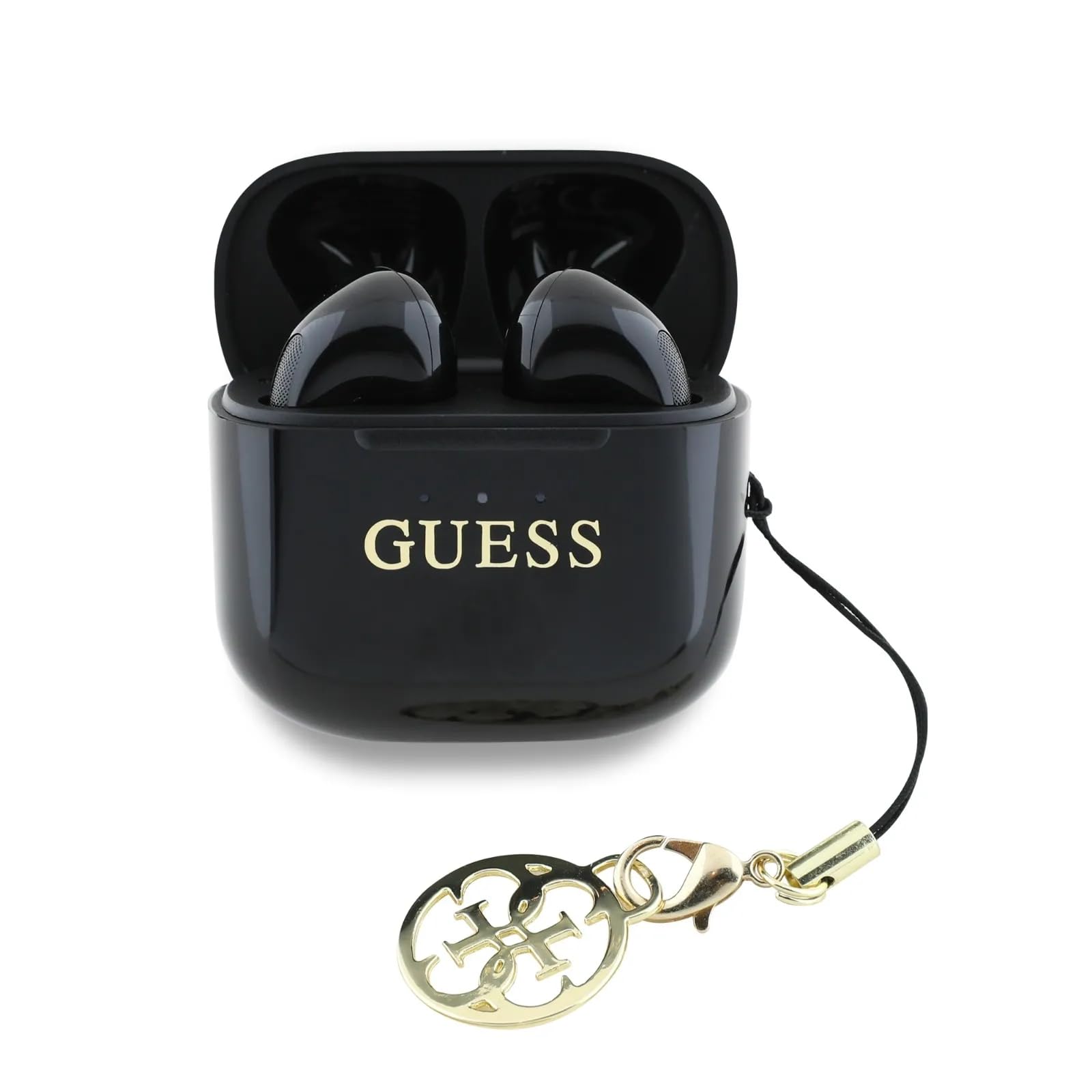 CG MOBILE Guess Charm TWS Wireless Earphones With Glossy Effect & Classic Logo Print - Black