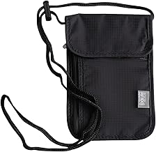 Neck Pouch with RFID Protection, Men's Chest Bag, Small Shoulder Bag, Women's Anti-Theft Mobile Phone Passport Bag, RFID Blocker Wallet, Travel Shoulder Bag, Travel Wallet, for Travel, Anti-Theft,