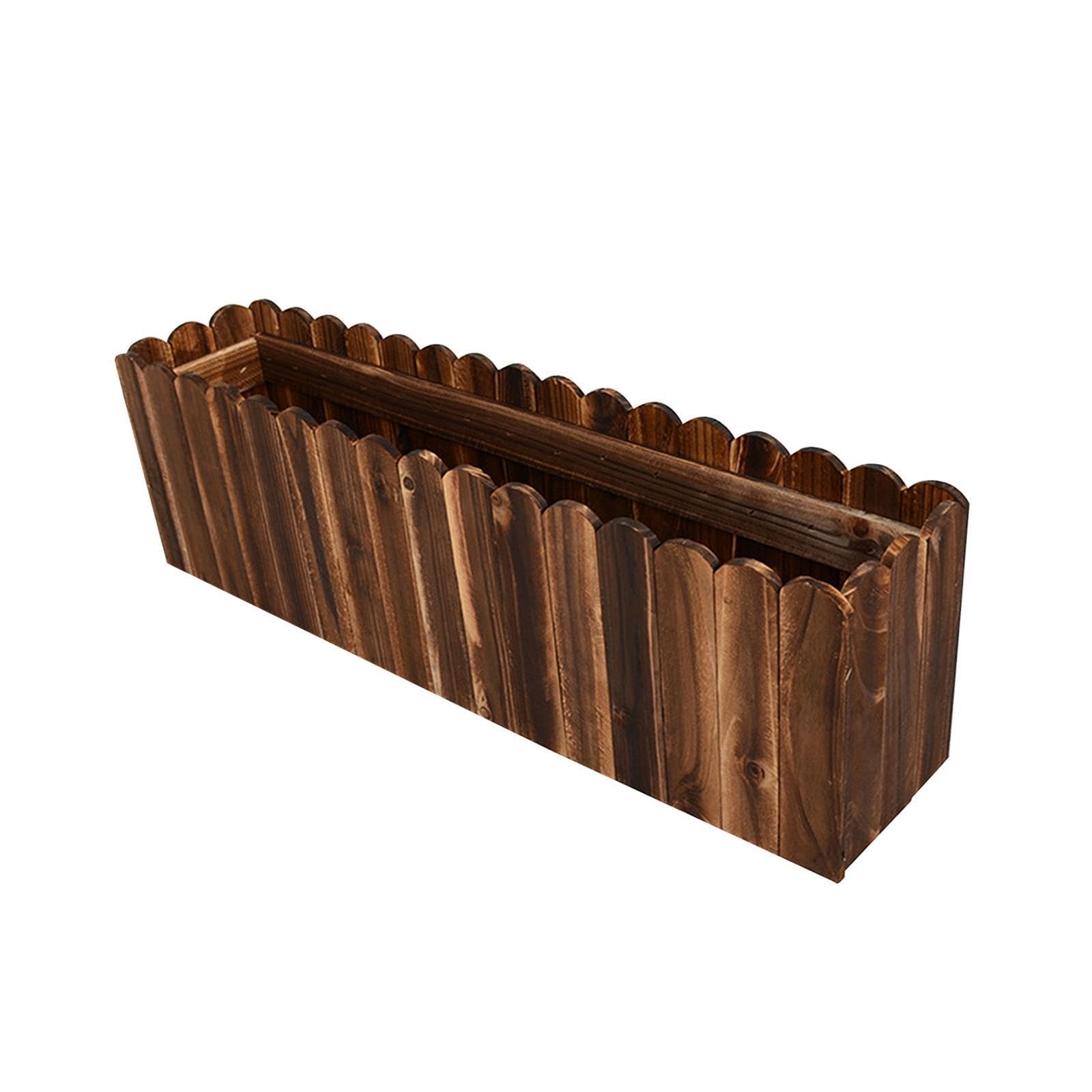 LIXSAZSE Wooden Flower Box For Indoor Outdoor Plants Stylish wood Large
