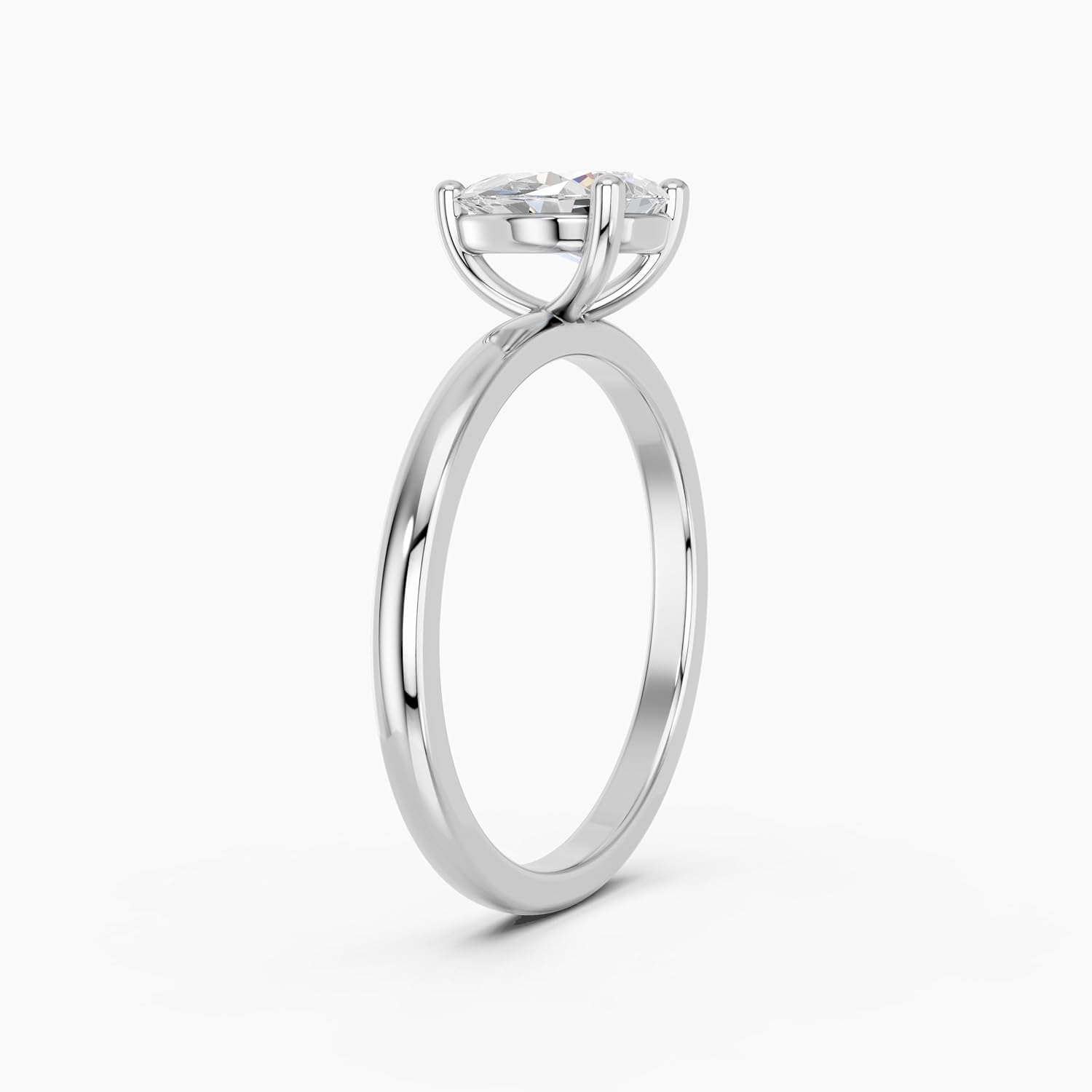IGI Certified 1 Carat to 5 Carat F/VS Pear Cut Lab Grown Diamond Solitaire Engagement Rings for Women, Made in Solid Gold