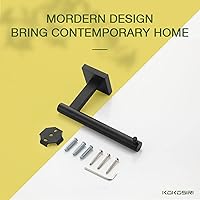 Vista 9 de KOKOSIRI Soporte de papel higiénico para baño, soporte para rollo de papel higiénico, soporte Mega Rollos, acero inoxidable negro mate B2005BK