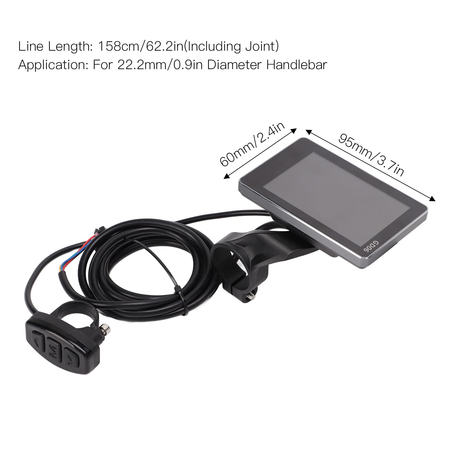 Akozon Tachimetro per Computer Elettrico GD06 con Display LCD per Bici Elettrica con Riparazione di Modifica Congiunta 36V 48V - Sport e Tempo Libero