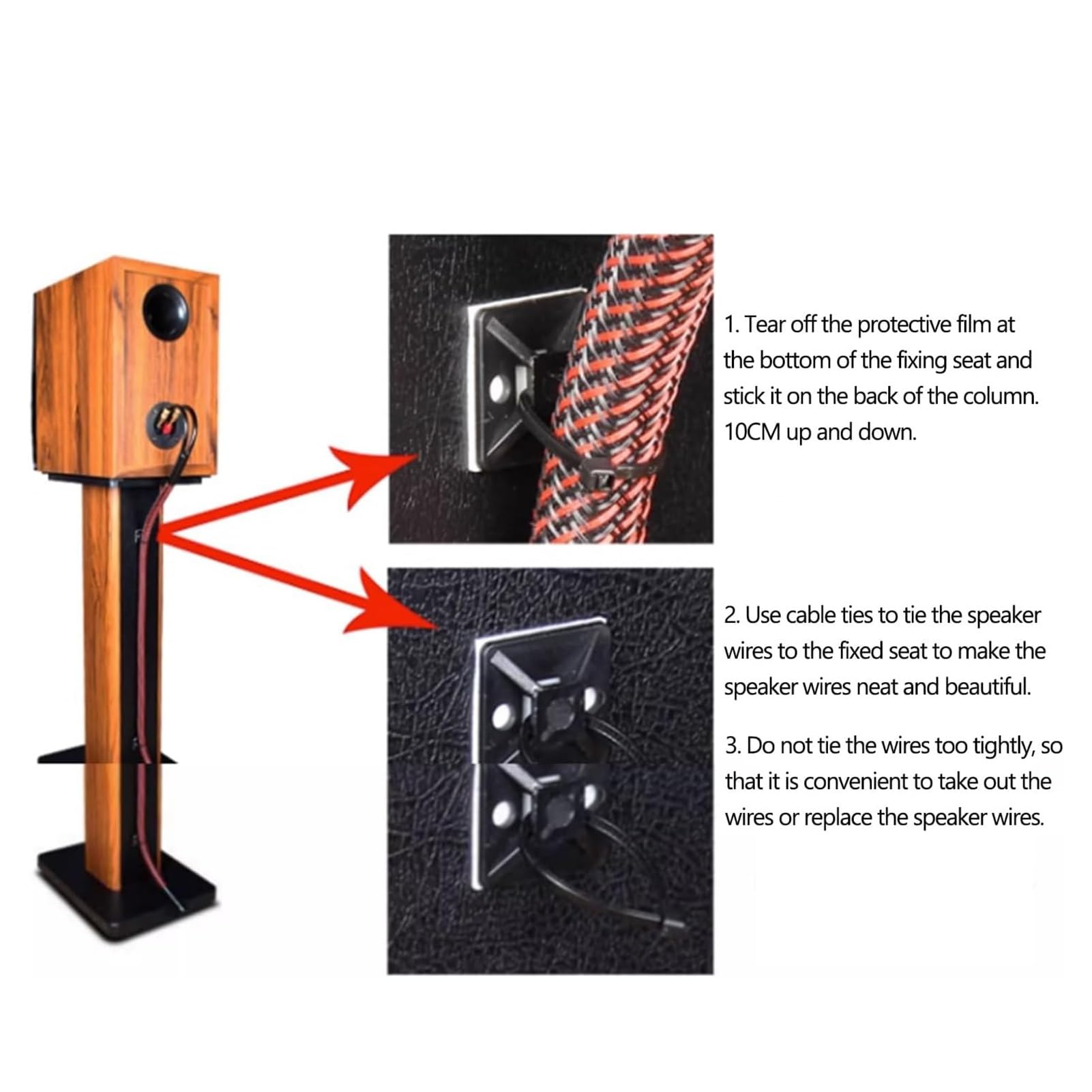 Supporti universali per altoparlanti da pavimento, coppia per audio surround home theater, altoparlanti da scaffale audio HiFi, 23 x 30 x 60 cm per migliorare l'esperienza di ascolto