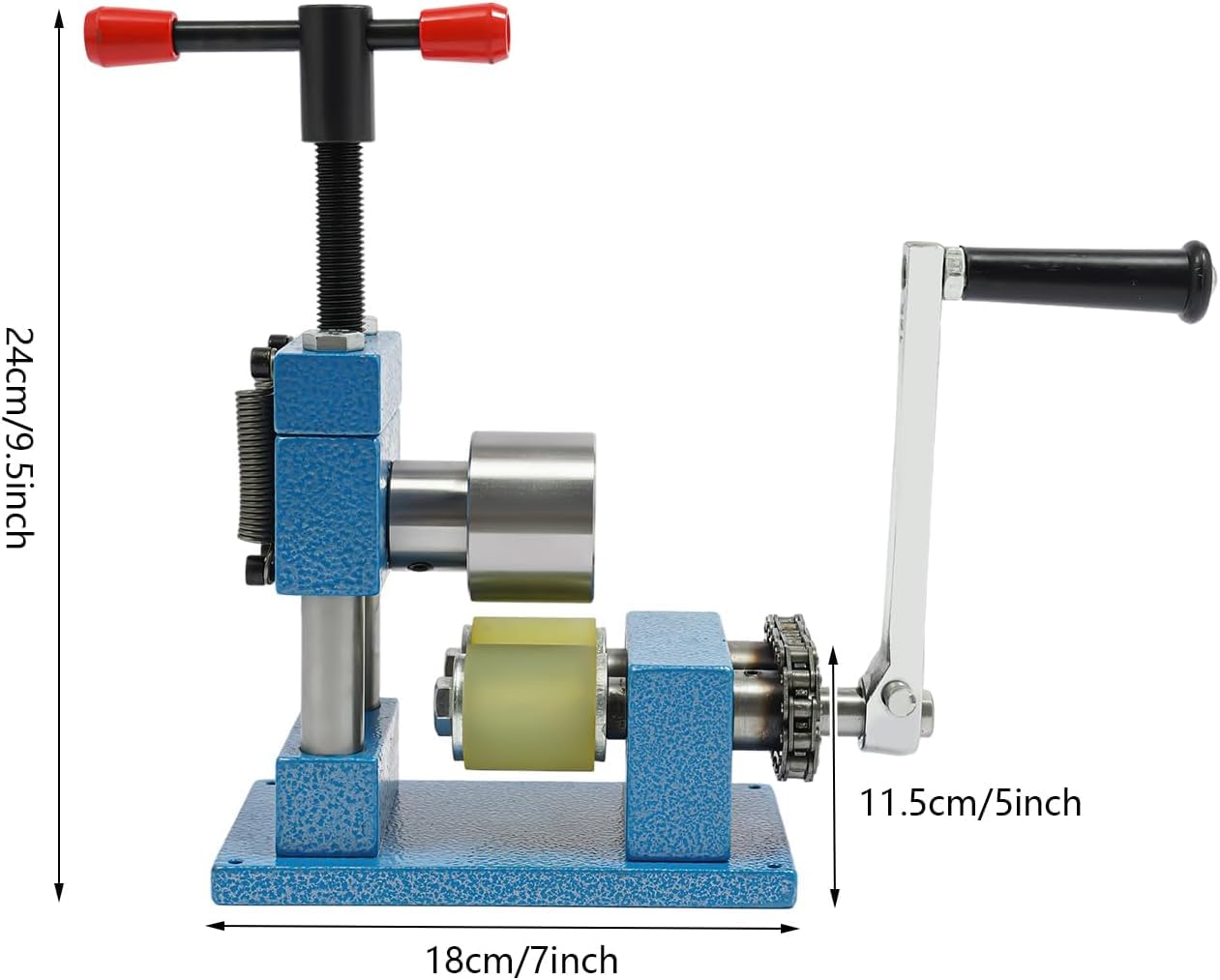 Schmuckbiegemaschine, 2-in-1-Handkurbel-Rollwerkwerkzeug, verstellbare Multifunktions-Presse für DIY-Armbänder, Ringe, Ohrringe