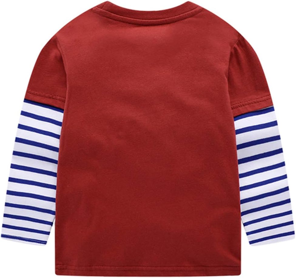 Frogwill Toddler Boys Excavator Long Sleeve Cartoon T Shirt Size 2-7 Years - Image 3