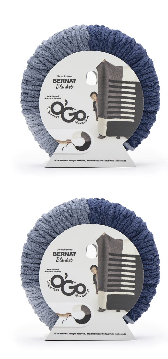 Bernat Blanket O'Go Yarn - 2 Pack, Copper Color, Super Bulky #6 Polyester Chenille For Blankets - View #13