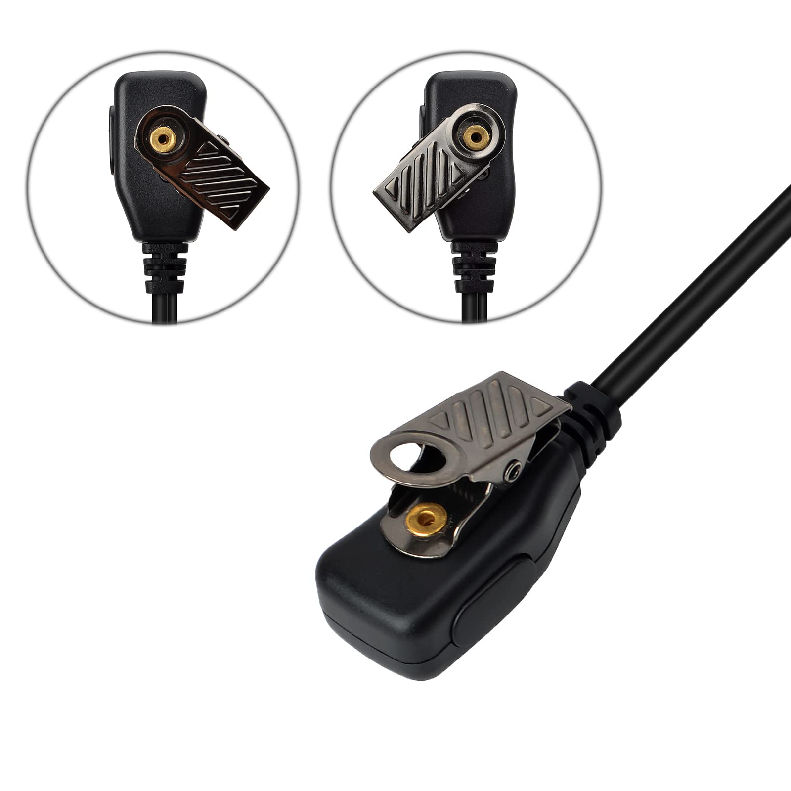 Walkie Talkie Auricolare Auricolare Compatibile con Motorola CP040 DP1400 GP88 GP300 Radio, G-Shape, PTT con Microphne (4 pezzi)