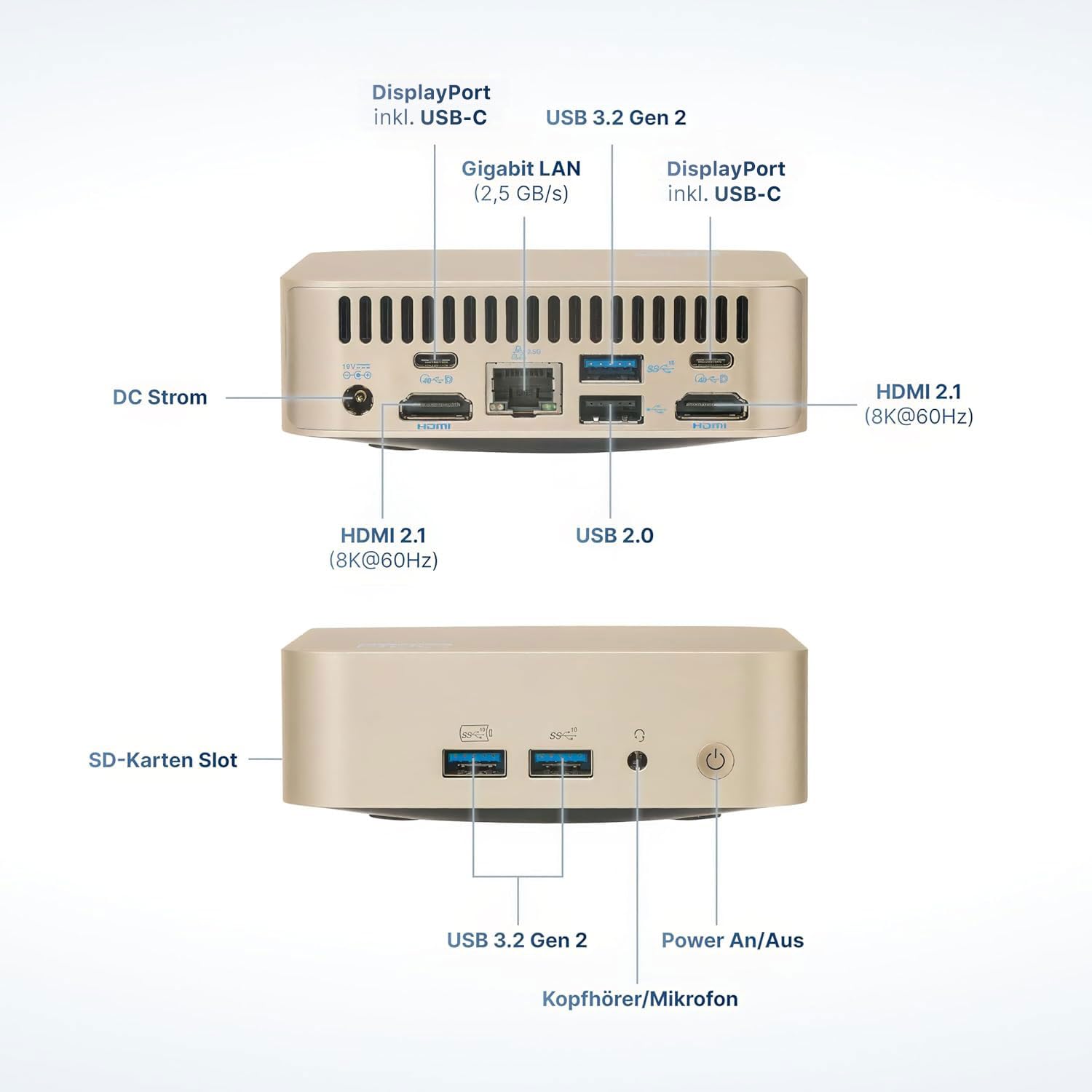 Lux Intel® Core-i5 13. Gen. • NUC13 Lux PC • 10 Kerne, bis zu 4,6GHz • 16GB RAM, 512GB SSD • WiFi 6E, TB 4, BT 5.3 • Windows 11 Pro • Mini Micro Desktop PC für Home & Business