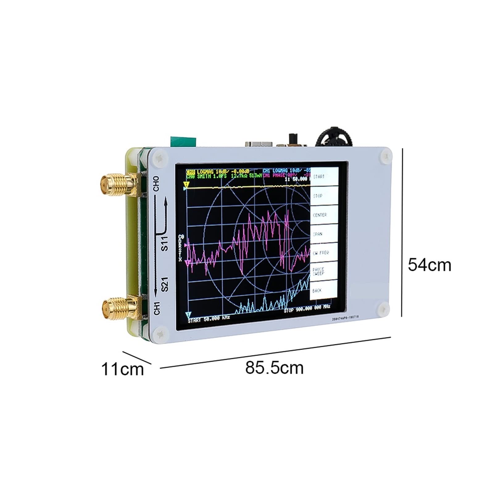 Spectrum Analyzer, Vektor -Netzwerkanalysator 50 kHz ~ 1,5 GHz MF HF VHF Vector Network AnalyzerDigital LCD Antennenanalysator stehende Wellenmessinstrument