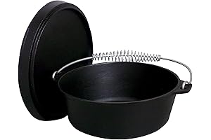 Lodge Seasoned Cast Iron Dutch Oven with Lid, 8-Quart