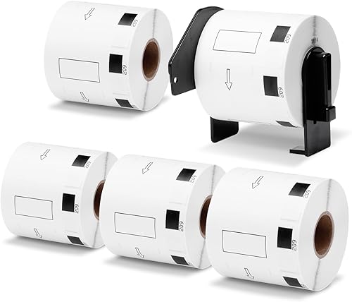 Repuesto Brother (2.4 x 1.1 in) DK-1209 Etiqueta blanca para etiquetas pequeñas de direcciĂłncĂłdigo de barras, rollo de 800 calcomanĂas para Repuesto Brother (2.4 x 1.1 in) DK-1209 Etiqueta blanca para etiquetas pequeñas de direcciĂłncĂłdigo de barras, rollo de 800 calcomanĂas para