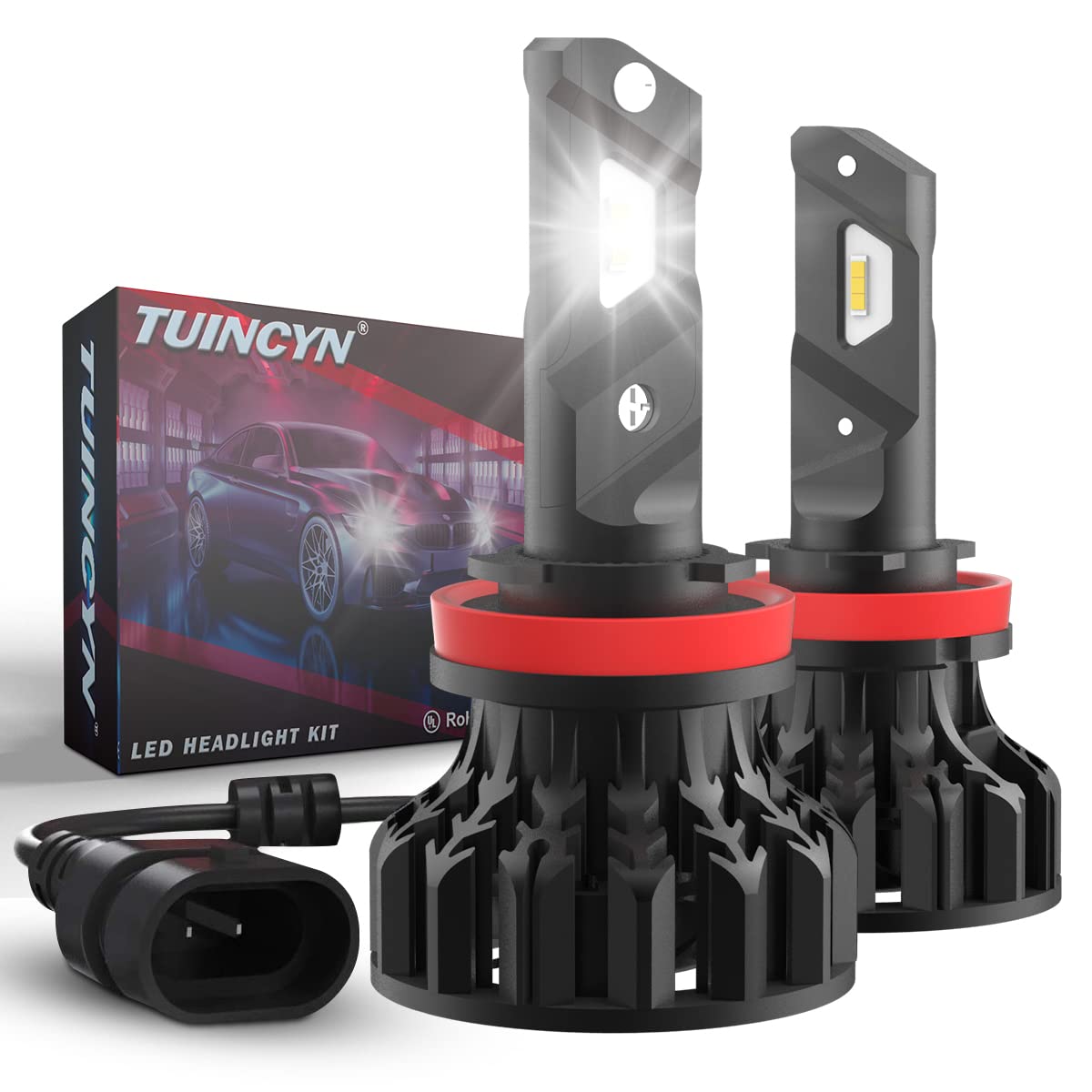 Buy TUINCYN H8 H9 H11 LED Headlight Bulbs, 6500K Xenon White Upgrade