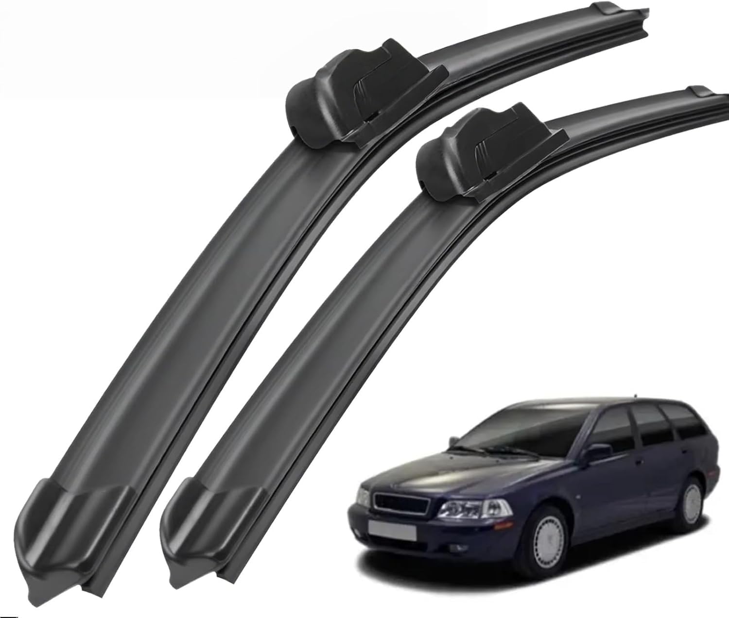 liufangfc Front Windscreen Beam Wipers for Volvo V40 MK1 1996-2003 21"+20", Set of 2 Replacement Blades with Pre-assembled Adapter, Only for Right-Hand Drive (UK)